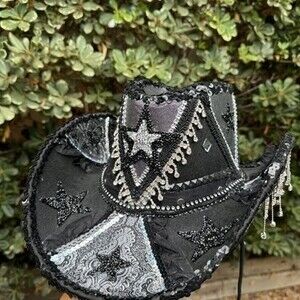 Black Crystal Cowgirl | Black Cowboy Hat | Cowboy Carter
